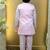 Boys satin geometric sequined mosaic design sherwani set- lilac