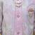 Boys satin geometric sequined mosaic design sherwani set- lilac
