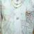 Boys satin geometric sequined mosaic design sherwani set- white