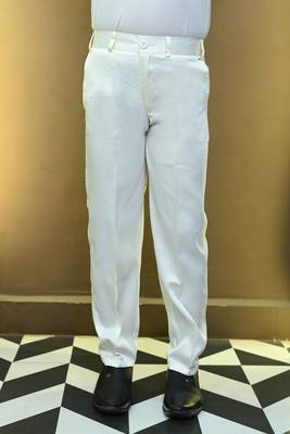 Boys satin geometric sequined mosaic design sherwani set- white 5