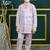 Boys satin chevron sequined embroidered sherwani set- lilac