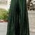 Dark Green Satin Embroidery Skirt Kurta with Dupatta Set