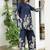 Royal Blue Floral Printed Co-Ord Set