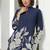 Royal Blue Floral Printed Co-Ord Set