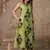 Green Striped Floral Sleeveless Cotton Kurta Set