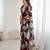 black rich georgette silk with flowers printed beautiful tone colour mirror work boarder saree