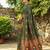 Green heavy paithani saree in pure silk with intricate hand woven details – with unstitched blouse