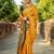 Mustard heavy paithani saree in pure silk with intricate hand woven details – with unstitched blouse