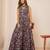 women black cotton lace detailing waistcoat with skirt co-ord set