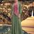 Rani pink embroidery & sequins work chinnon silk long blouse palazzo suit -  free size stitching (size upto 42")