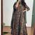 Teal Green Floral Printed Anarkali Kurta Set with Dupatta