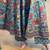 Teal Green Floral Printed Anarkali Kurta Set with Dupatta