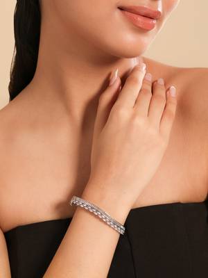 American diamond celeste curve openable bracelet 1