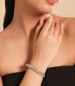 American diamond celeste curve openable bracelet