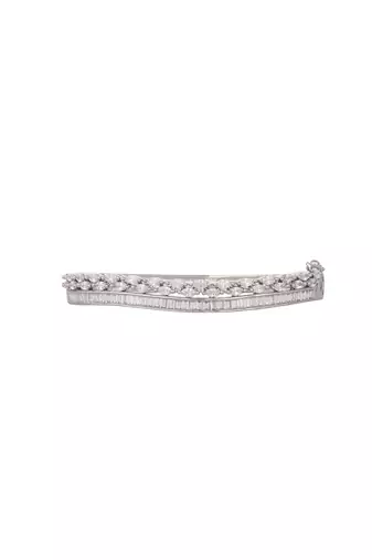 American diamond celeste curve openable bracelet