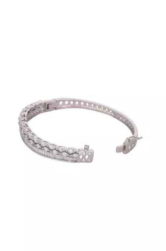 American diamond celeste curve openable bracelet