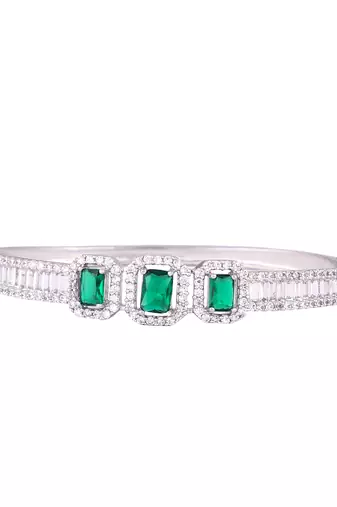 American diamond ziva emerald openable bracelet