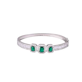 American diamond ziva emerald openable bracelet 4