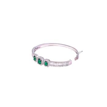 American diamond ziva emerald openable bracelet 5