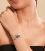 American diamond sage glint openable bracelet