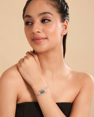 American diamond sage glint openable bracelet 2