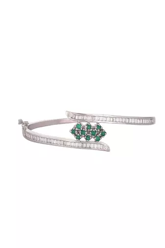 American diamond sage glint openable bracelet