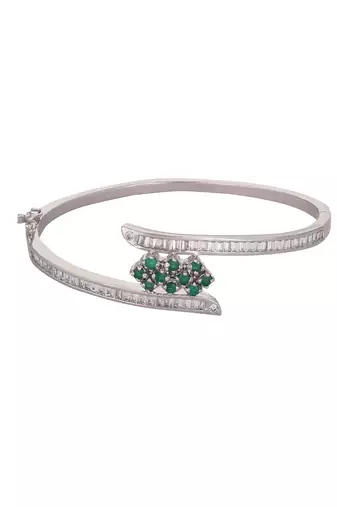 American diamond sage glint openable bracelet