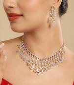 American diamond drop radiance necklace set