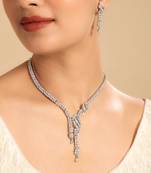 American diamond stellar grace necklace set