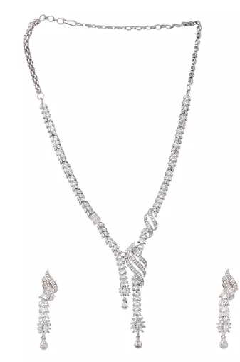 American diamond stellar grace necklace set