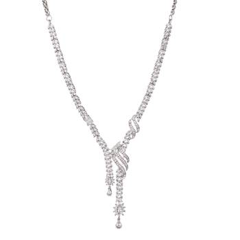 American diamond stellar grace necklace set 4