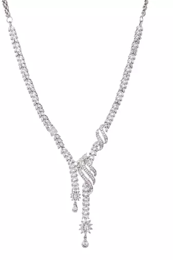 American diamond stellar grace necklace set