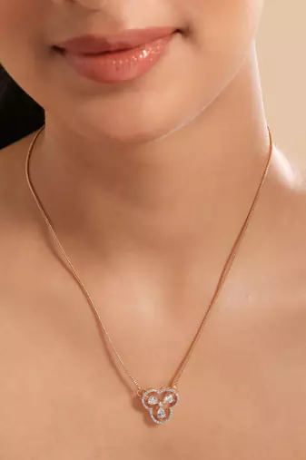 American diamond cleo minimal drop necklace set