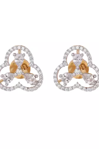 American diamond cleo minimal drop necklace set
