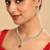 American diamond crimson knot necklace set