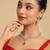 American diamond crimson knot necklace set