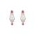 American diamond crimson knot necklace set