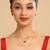 American diamond ruby airia layered necklace set