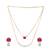 American diamond ruby airia layered necklace set