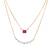 American diamond ruby airia layered necklace set