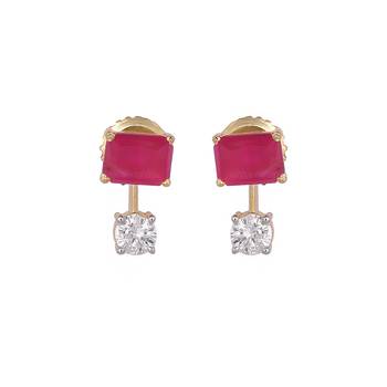 American diamond ruby airia layered necklace set 5