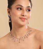 American diamond twilight drops necklace set