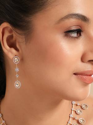 American diamond twilight drops necklace set 3