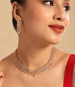 American diamond diva radiant drop necklace set