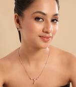 American diamond blissful minimal necklace set