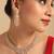 American diamond spark veil necklace set