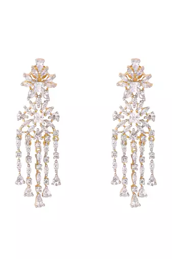 American diamond spark veil necklace set