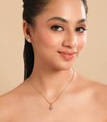 American diamond drop pendant necklace set