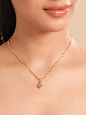 American diamond drop pendant necklace set 2