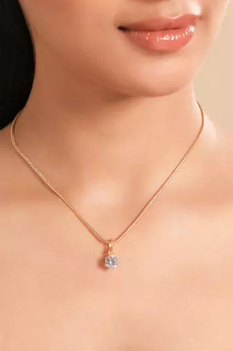 American diamond drop pendant necklace set